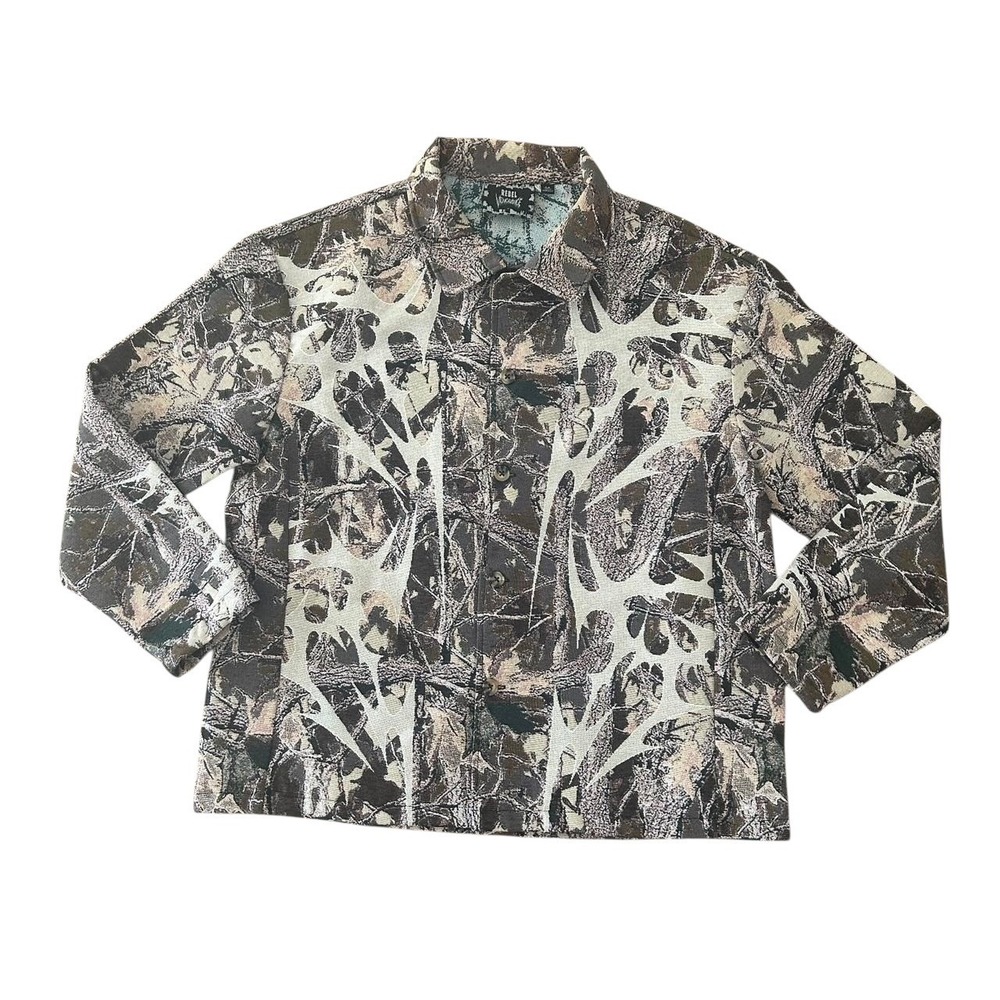 NWT Rebel‎ Vengeance Tapestry Jacket Camo All Over Print Streetwear Coat Sz L